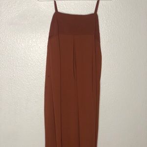 Long burnt orange dress